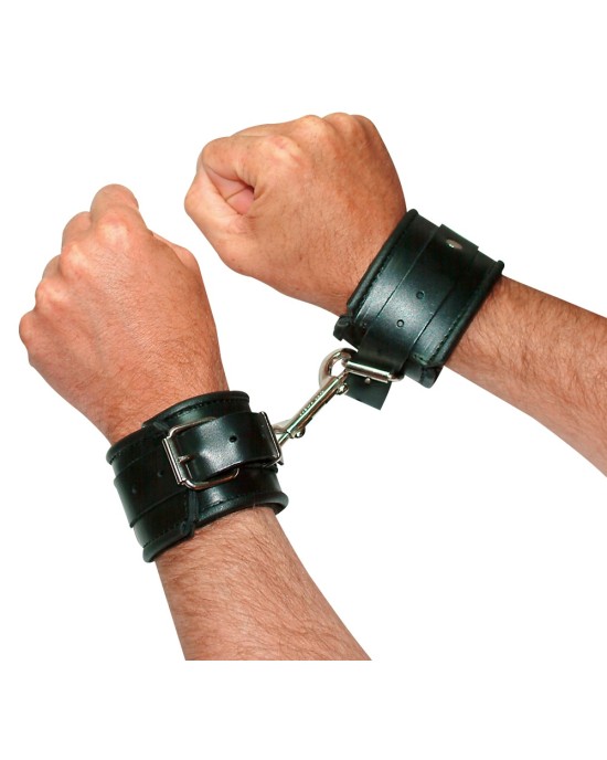 Leather Handcuffs Padded