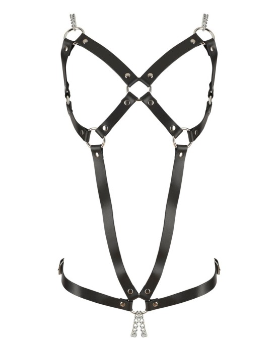 Leather Harness 2 Chains S-L