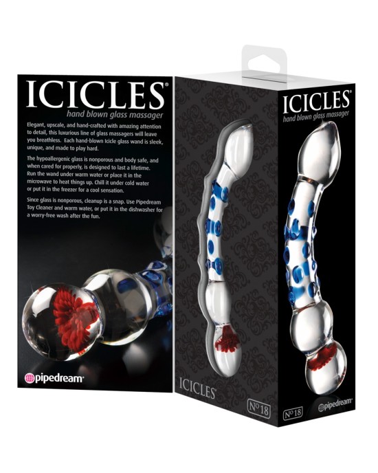 Icicles No. 18 Clear/Blue