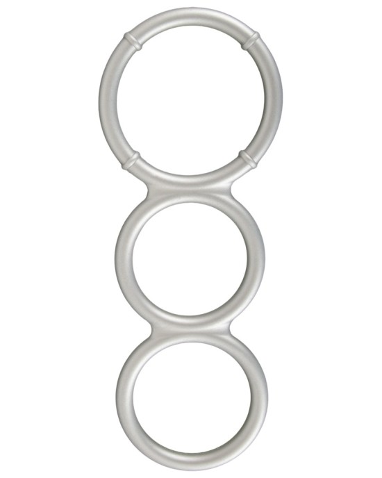 Metallic Silicone Triple Ring
