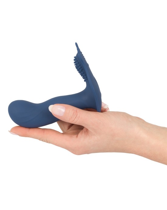 Vibrating butt plug with nubs