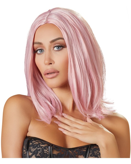 Wig, bob, pink