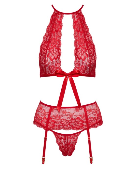 Suspender set red L/XL