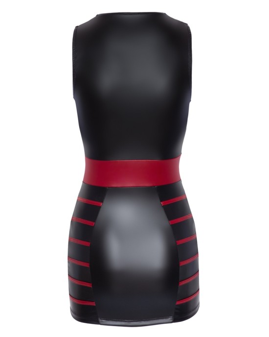 Kleid schwarz/rot S