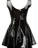 Lack Kleid schwarz 2XL