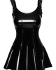 Noir Kleid Rüsche XL