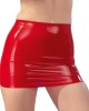 Latex Mini Skirt red M