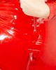 Latex Catsuit red M
