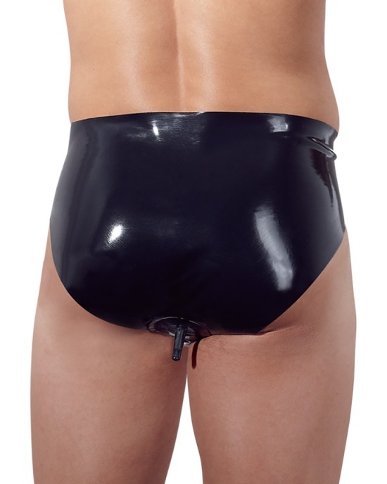Men's Latex Briefs with Plug S