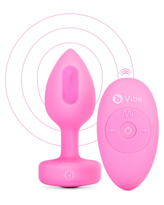 Vibrating Heart Plug S/M Pink