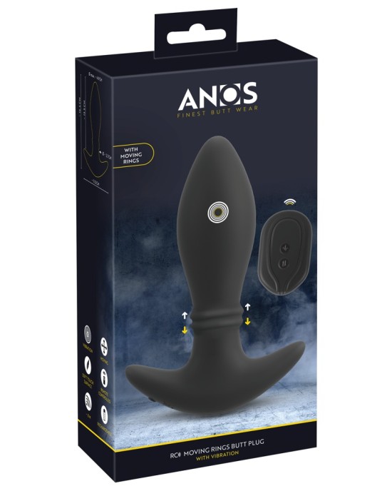 Anos RC Moving Rings Butt Plug