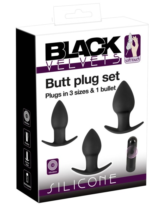 BV Vibrating Butt plugs in 3 s