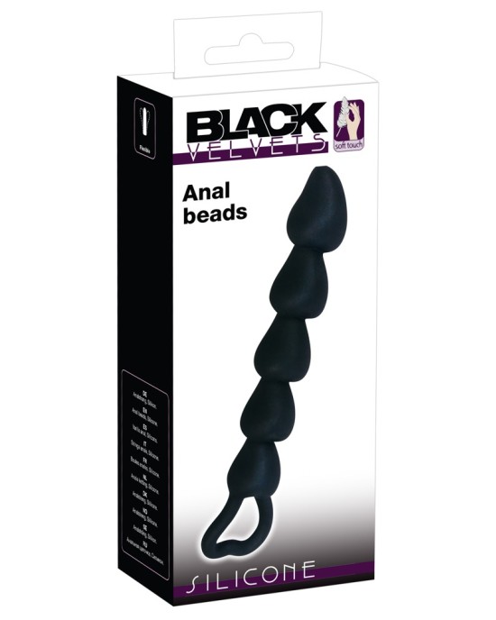 Black Velvet Heart Beads