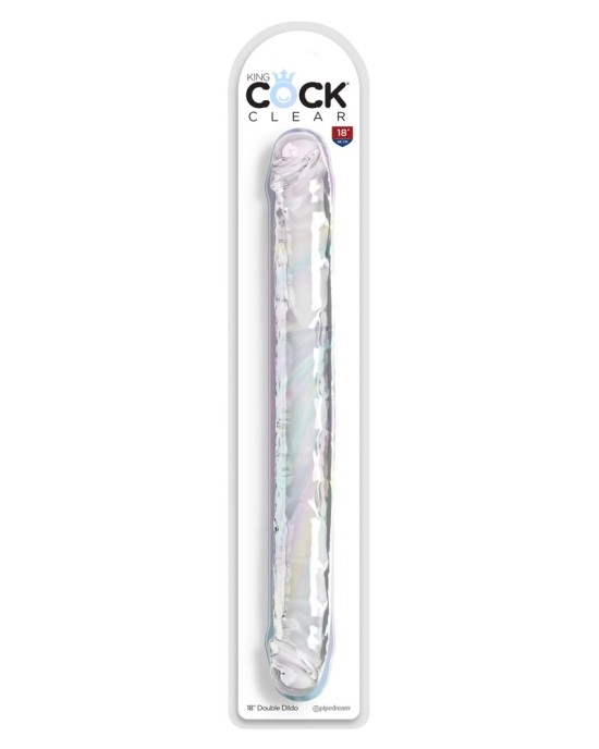 KC 18in. Double Dildo Clear