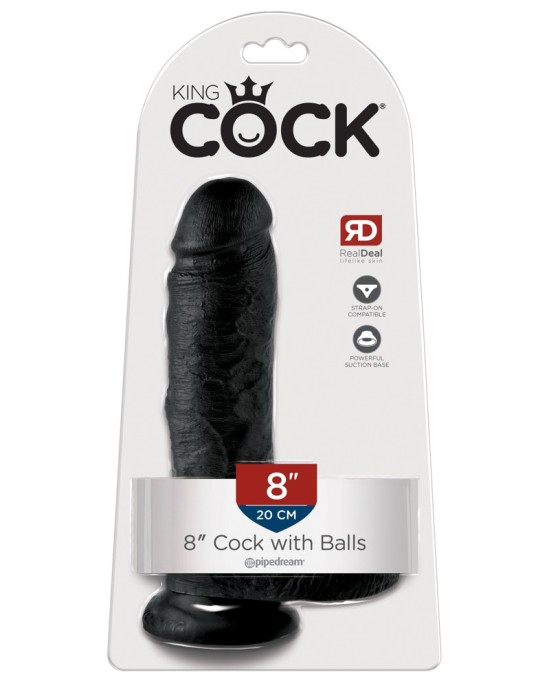 King Cock 8 Cock w balls dark