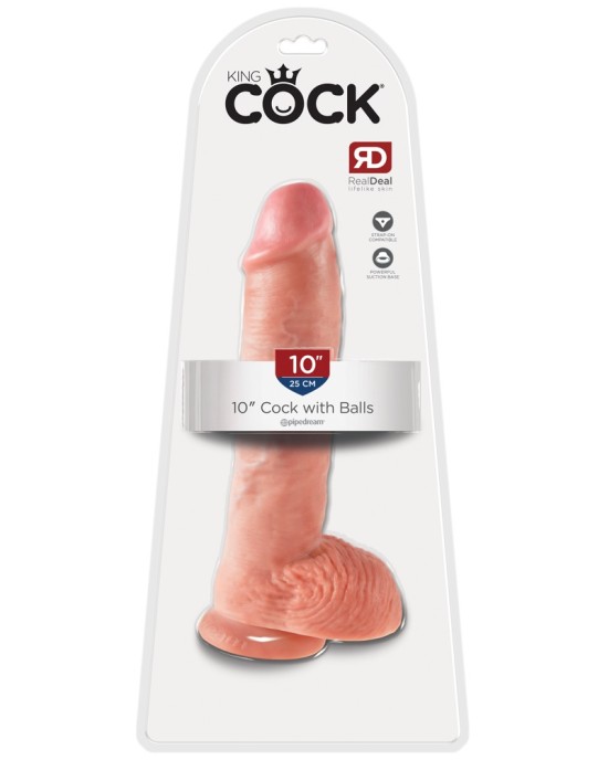 King Cock with balls 10 inch