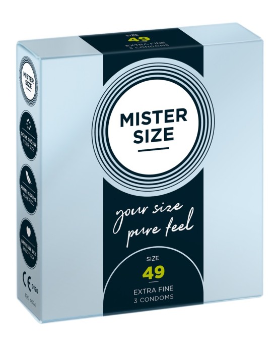 Mister Size 49mm pack of 3