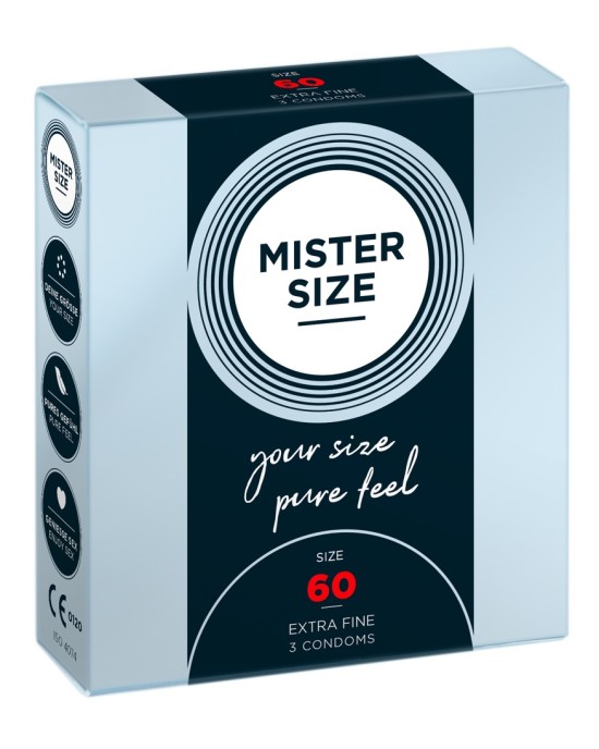 Mister Size 60mm pack of 3
