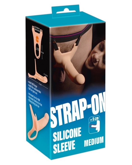 Silicone Strap-on +5 cm medium