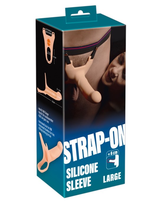 Silicone Strap-on +6 cm large